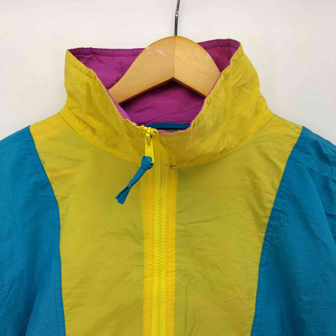SURF & Co 90s 短丈 ナイロン マルチカラー プルオーバージャケット メンズ import:S
