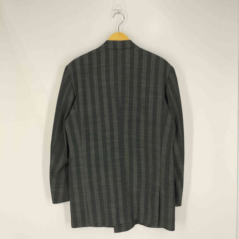 アランドロン ALAIN DELON ピンバッチ ストライプ ウール ダブルテーラードジャケット メンズ import:L