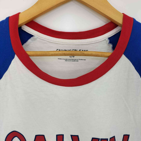 カルバンクラインジーンズ Calvin Klein Jeans フロントロゴ プリント ボートネックカットソー メンズ import:L