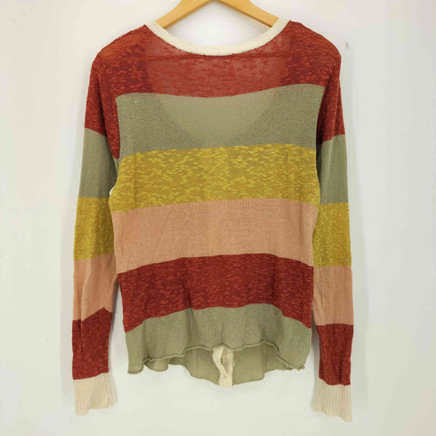 ビュルデサボン bulle de savon コットン リネン シアーマルチカラーカーディガン レディース FREE