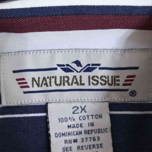 ナチュラルイシュー NATURAL ISSUE 80~90s ドミニカ製 ストライプ ボタンダウンシャツ メンズ 2X