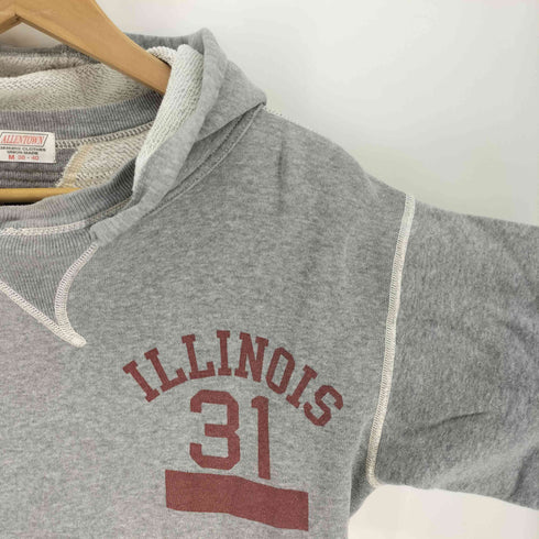 ALLENTOWN 90S ILLIOIS イリノイ州 プリント Vガゼット ナンバリング 後付け パーカー レディース import:M