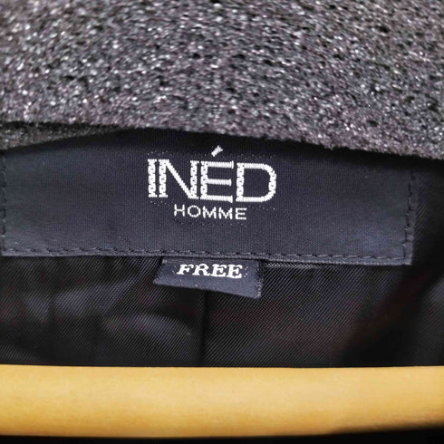イネドオム INED HOMME ウール ジップアップ フーデッド ショートコート メンズ FREE
