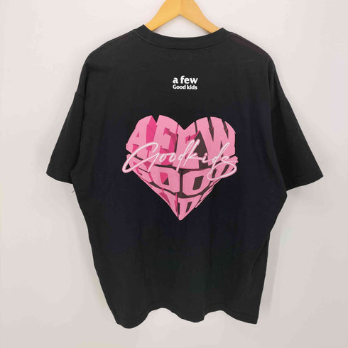 アフューグッドキッズ A FEW GOOD KIDS 3D HEART LOGO BLACK TEE メンズ import:XL