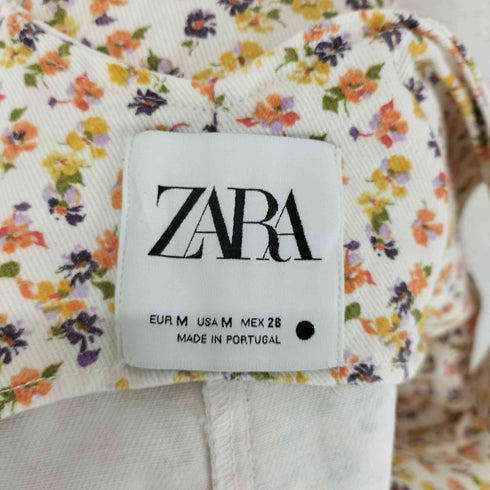 ザラ ZARA 花柄オーバーオール レディース M