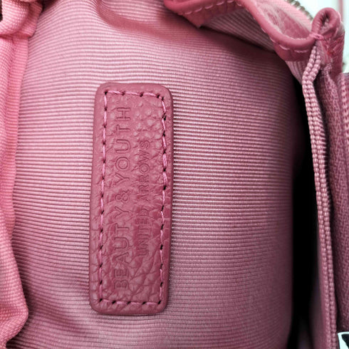 ビューティーアンドユースユナイテッドアローズ BEAUTY & YOUTH UNITED ARROWS レザー ジップ スリム ウォレット ショルダー レディース