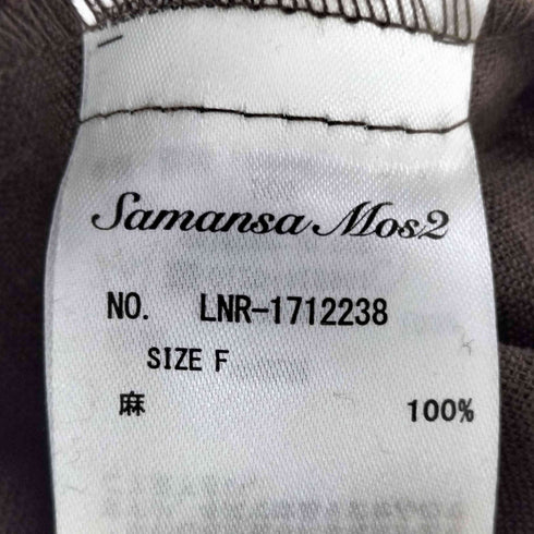 サマンサモスモス samansa Mos2 23SS フリル切替リネンチュニックブラウス レディース FREE