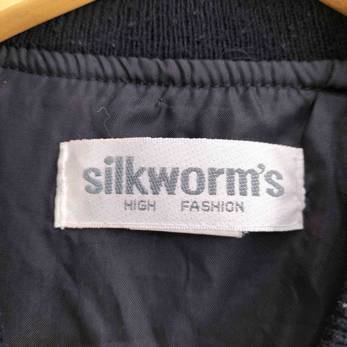 silkworms 90S 総柄 アート柄 ジップアップ ブルゾン メンズ