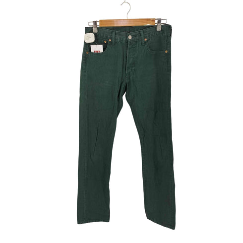 リーバイス Levis 501 ボタンフライ グリーン デニム パンツ レディース W30 L32