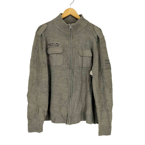 ビバリーヒルズポロクラブ BEVERLY HILLS POLO CLUB ジップアップコマンドニット メンズ L