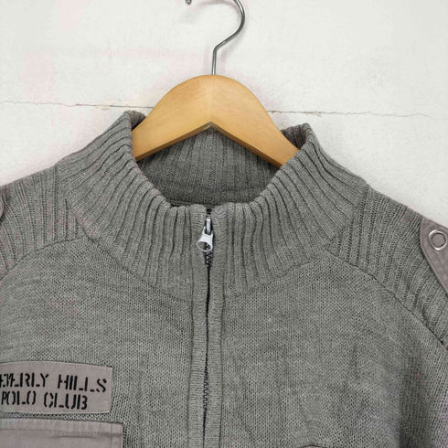 ビバリーヒルズポロクラブ BEVERLY HILLS POLO CLUB ジップアップコマンドニット メンズ L