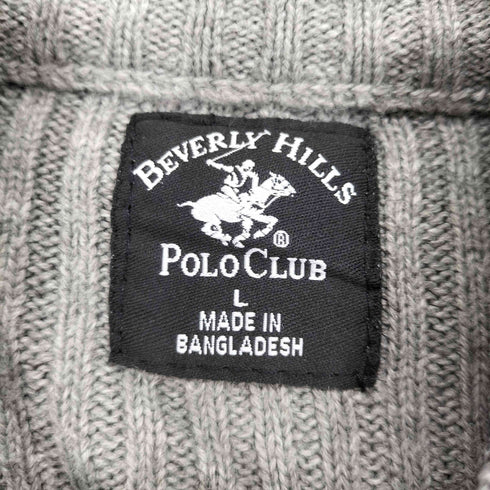 ビバリーヒルズポロクラブ BEVERLY HILLS POLO CLUB ジップアップコマンドニット メンズ L