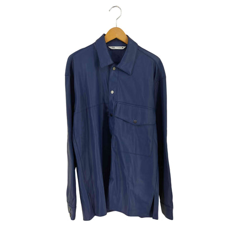 ザラ ZARA Faux Leather Overshirt メンズ import:M