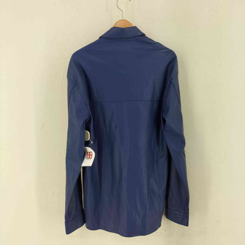 ザラ ZARA Faux Leather Overshirt メンズ import:M
