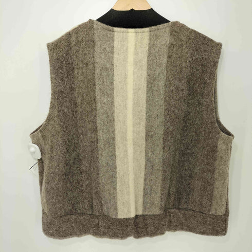 Rusk&Finch 90S ストライプ柄 ウールベスト メンズ import:L