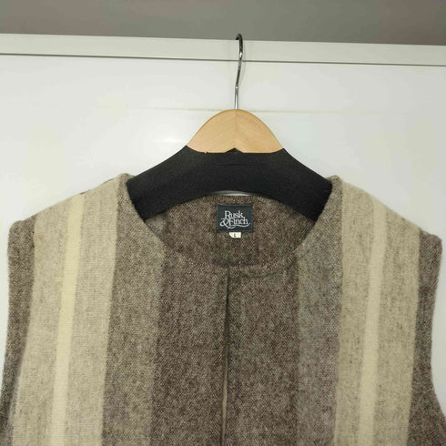 Rusk&Finch 90S ストライプ柄 ウールベスト メンズ import:L