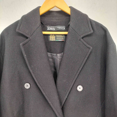ザラ ZARA MANTECO ダブルブレストロングコート レディース import:M
