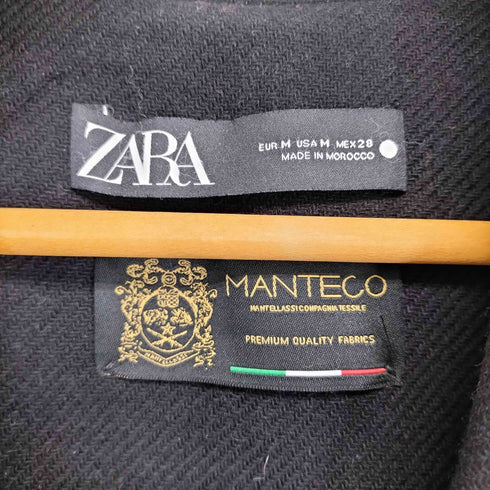 ザラ ZARA MANTECO ダブルブレストロングコート レディース import:M