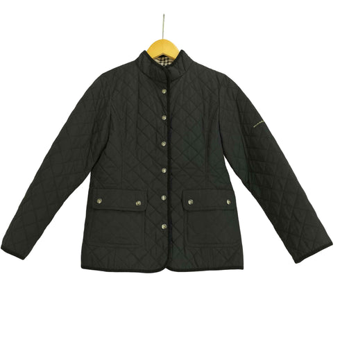 バーバリーゴルフ BURBERRY GOLF スナップボタン キルティングジャケット 裏地ノバチェック レディース import:M
