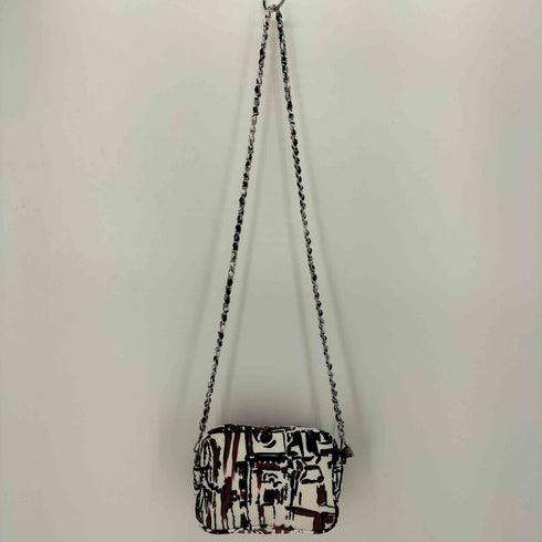 プラダ PRADA BOW CAMERA BAG リボン テスート ナイロン チェーン ショルダーバッグ 総柄 レディース