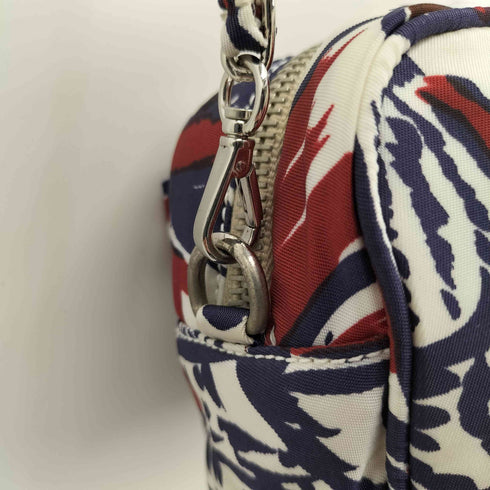 プラダ PRADA BOW CAMERA BAG リボン テスート ナイロン チェーン ショルダーバッグ 総柄 レディース
