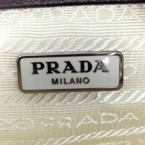 プラダ PRADA BOW CAMERA BAG リボン テスート ナイロン チェーン ショルダーバッグ 総柄 レディース
