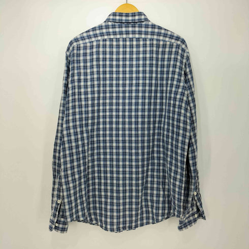 ポロバイラルフローレン Polo by RALPH LAUREN 90S レギュラーカラー 猫目ボタン マドラスチェック L/S シャツ メンズ import:L