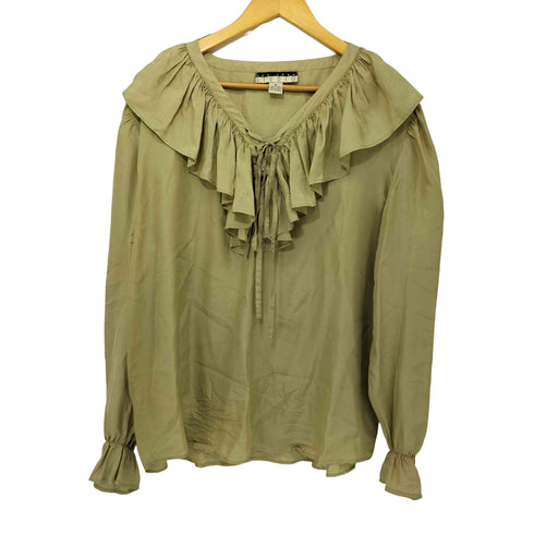 NEW YORK STUDIO 90S 総シルク フリルブラウス レディース import:M