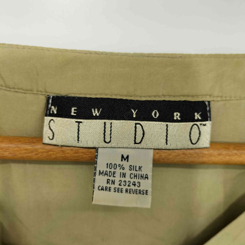 NEW YORK STUDIO 90S 総シルク フリルブラウス レディース import:M