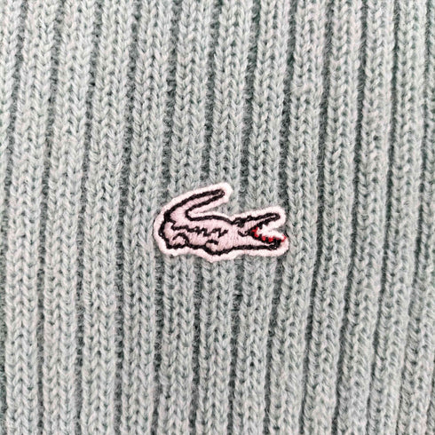 ラコステ LACOSTE ロゴパッチ ハイネック ニットベスト レディース 38