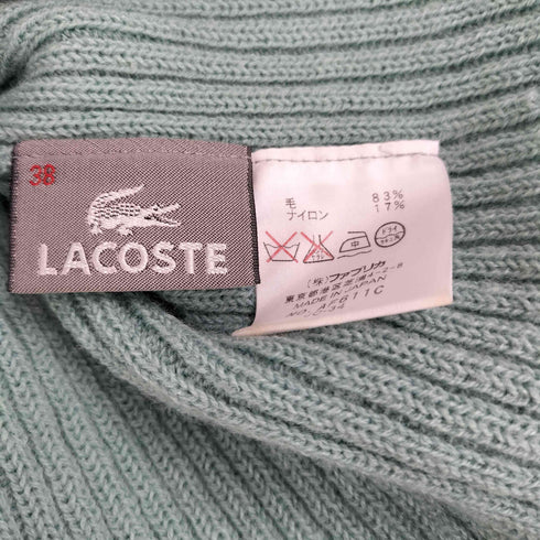 ラコステ LACOSTE ロゴパッチ ハイネック ニットベスト レディース 38