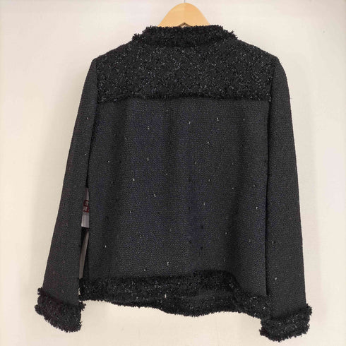 レリアン Leilian スパンコールデザイン ノーカラージャケット レディース JPN:13号