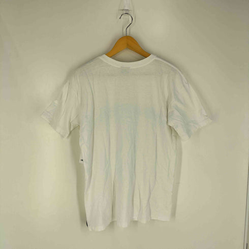 バナナリパブリック BANANA REPUBLIC 80-90s USA製 safari&travel 袖&裾シングル ロゴプリント クルーネックTシャツ メンズ import:S