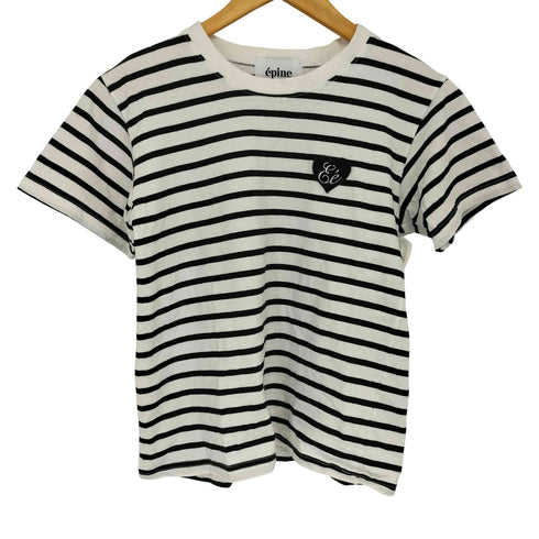 エピヌ epine ボーダー ハートロゴ tee レディース