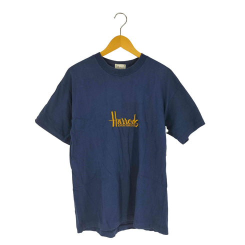 ハロッズ HARRODS 袖&裾シングル ロゴ刺繍 クルーネックTシャツ メンズ import:L