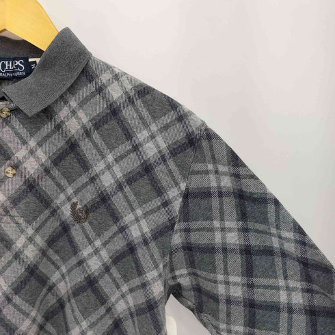 チャップスラルフローレン CHAPS RALPH LAUREN 90s ロゴ刺繍 コットンニット ポロシャツ メンズ import:M