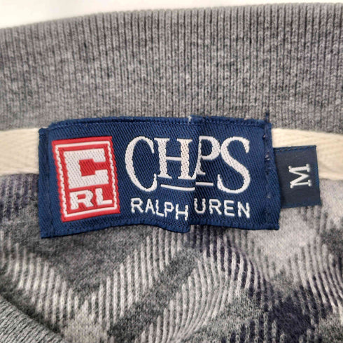 チャップスラルフローレン CHAPS RALPH LAUREN 90s ロゴ刺繍 コットンニット ポロシャツ メンズ import:M