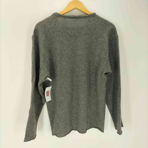 コムデギャルソンオム COMME des GARCONS HOMME AD2003 製品洗い加工 切りっぱなし インサイドアウト ウール ナイロン ニット セーター メンズ JPN:M