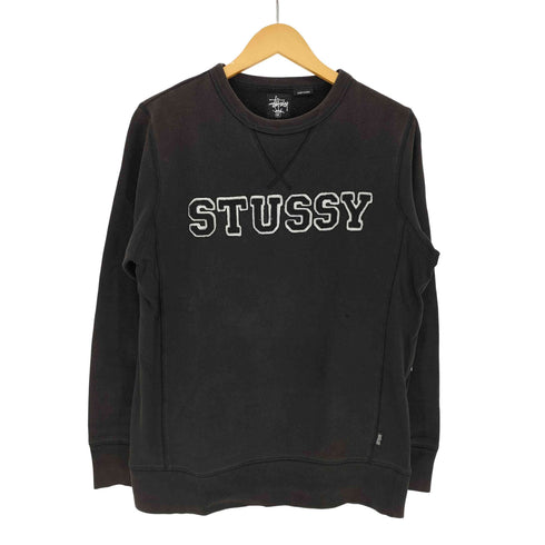 ステューシー Stussy フェルトロゴ 前Vガゼット クルーネックスウェット メンズ import:S