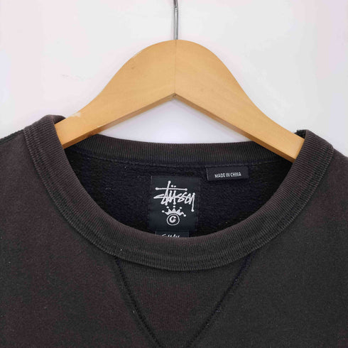 ステューシー Stussy フェルトロゴ 前Vガゼット クルーネックスウェット メンズ import:S