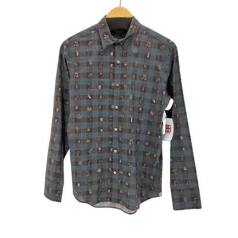 ポールスミスコレクション Paul Smith COLLECTION チェック&ミッドセンチュリーモダンプリント シャツ メンズ import:S