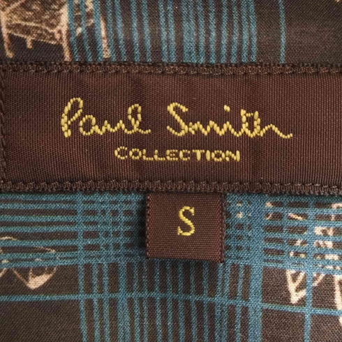 ポールスミスコレクション Paul Smith COLLECTION チェック&ミッドセンチュリーモダンプリント シャツ メンズ import:S