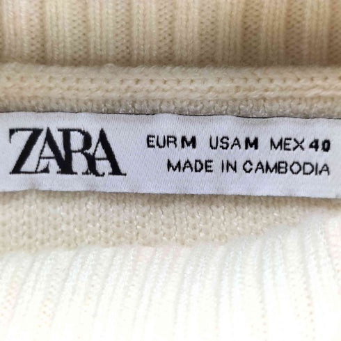 ザラ ZARA ハイゲージ タートルネックリブニット メンズ JPN:M