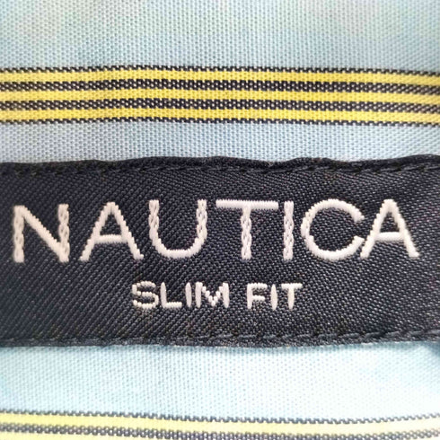 ノーティカ NAUTICA SLIM FIT WRINKLE RESISTANT L/Sストライプシャツ メンズ JPN:M