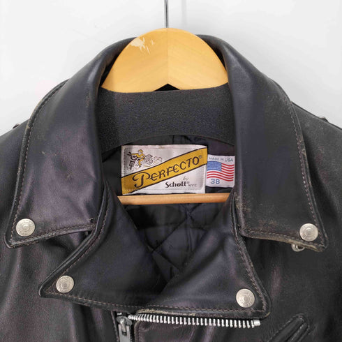 パーフェクトバイショット Perfecto by Schott 80-90s バイカータグ USA製 618 ダブルライダースジャケット メンズ 38