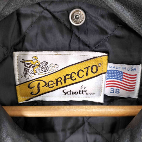 パーフェクトバイショット Perfecto by Schott 80-90s バイカータグ USA製 618 ダブルライダースジャケット メンズ 38