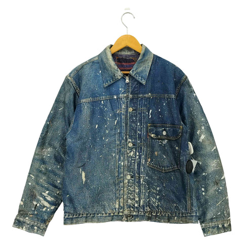 TOLQ Trompe L’oeil Printed Jacket 1950 Type-1 T-Back 転写 デニムジャケット メンズ 38