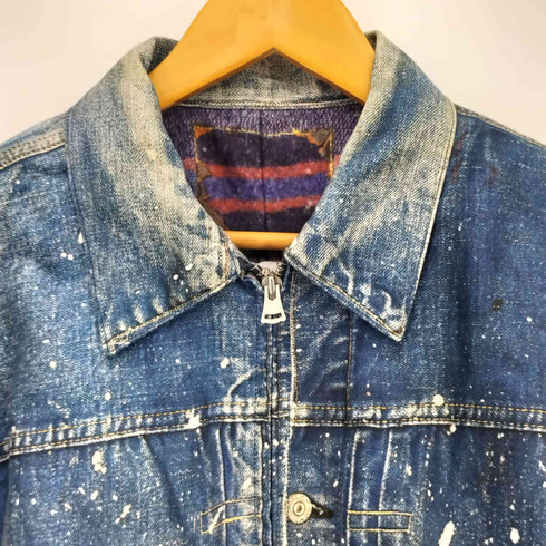 TOLQ Trompe L’oeil Printed Jacket 1950 Type-1 T-Back 転写 デニムジャケット メンズ 38