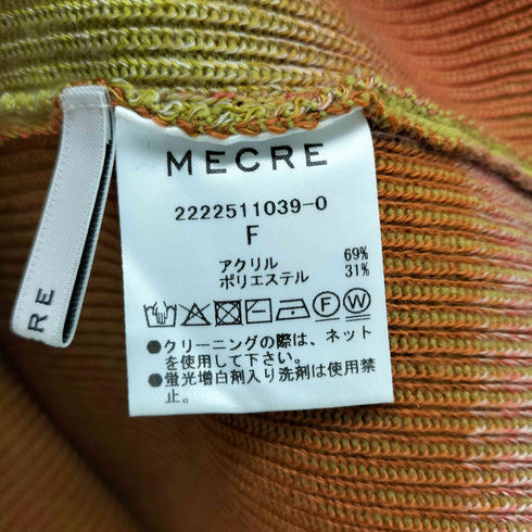 MECRE 22AW GRADATION BORDER HIGH NECK KNIT PULLOVER レディース FREE
