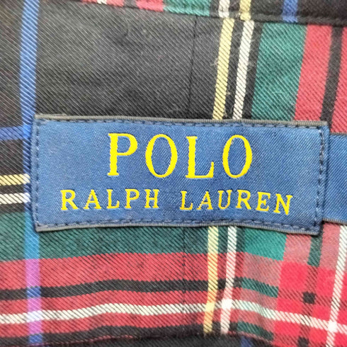 ポロラルフローレン POLO RALPH LAUREN ポニー 刺繍 タータン チェック カッタウェイ シャツ メンズ import:S